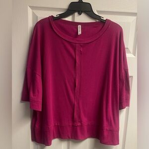 Zenana Boutique Hot Pink Top Size Large